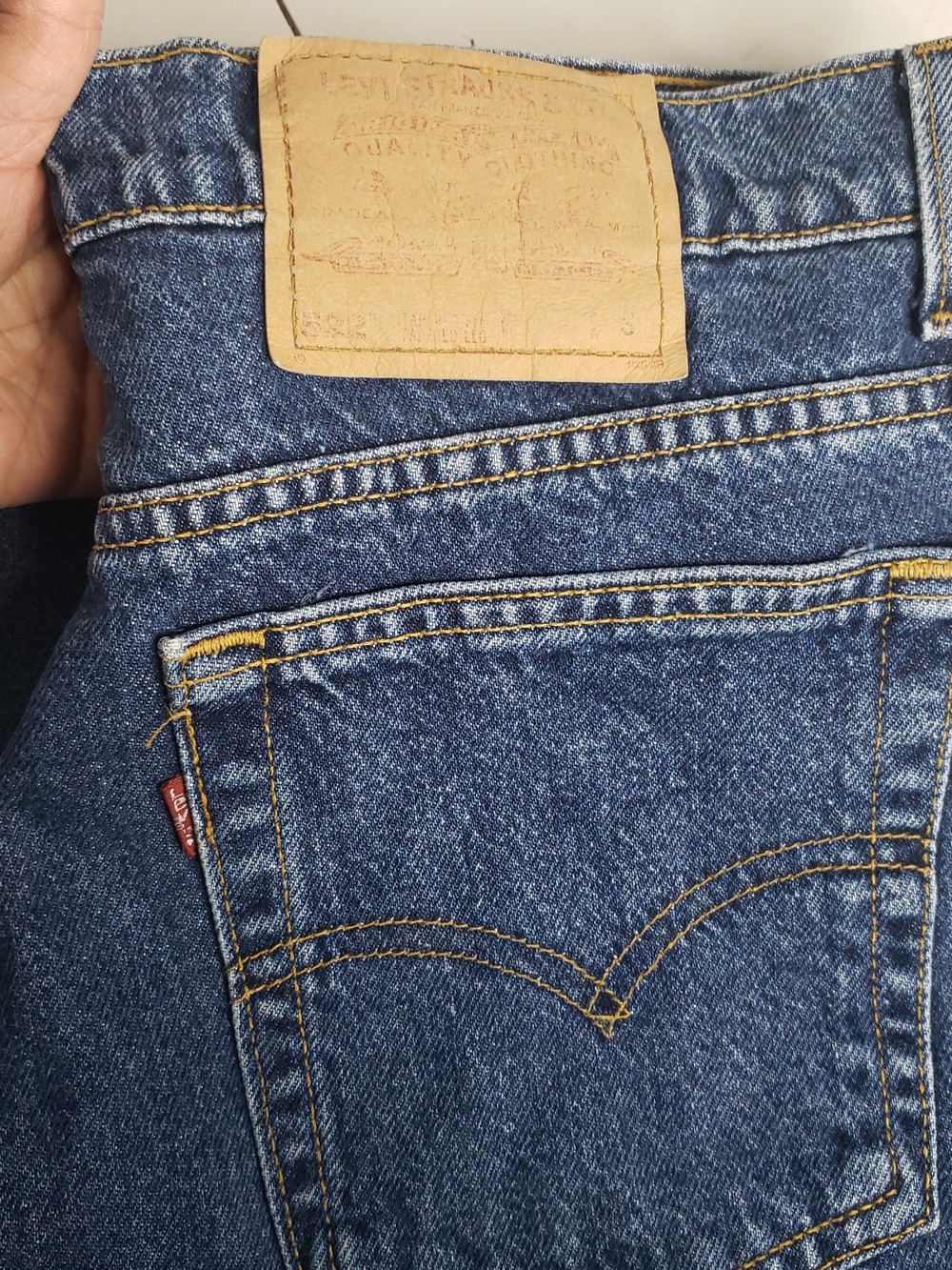 Vintage Levi's 522 100% Cotton Tapered Fit Straight Leg Jeans Size 16 Short USA - Picture 14 of 16